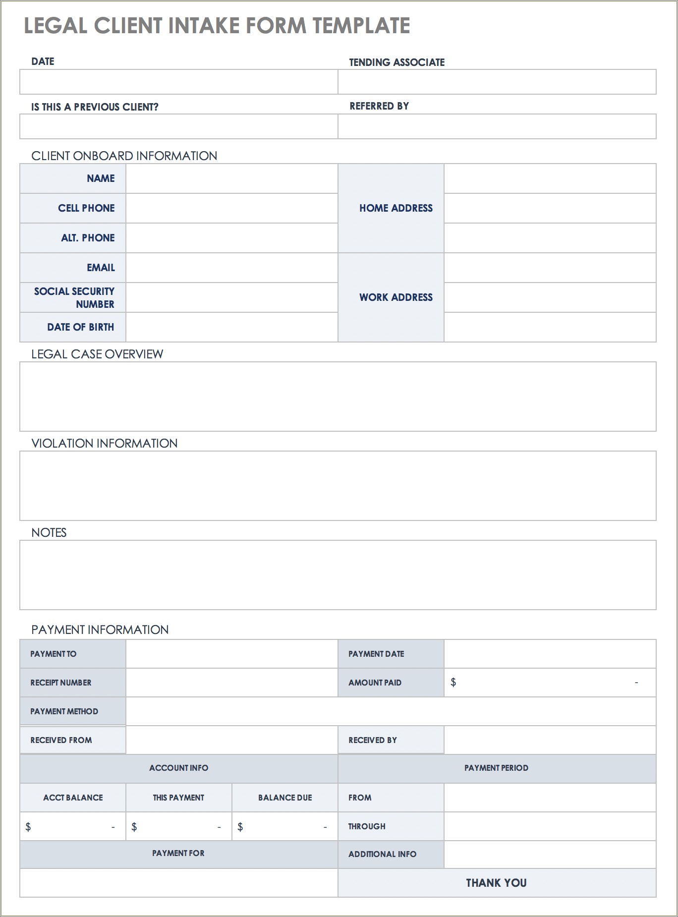 Massage Therapy Client Intake Form Free Template