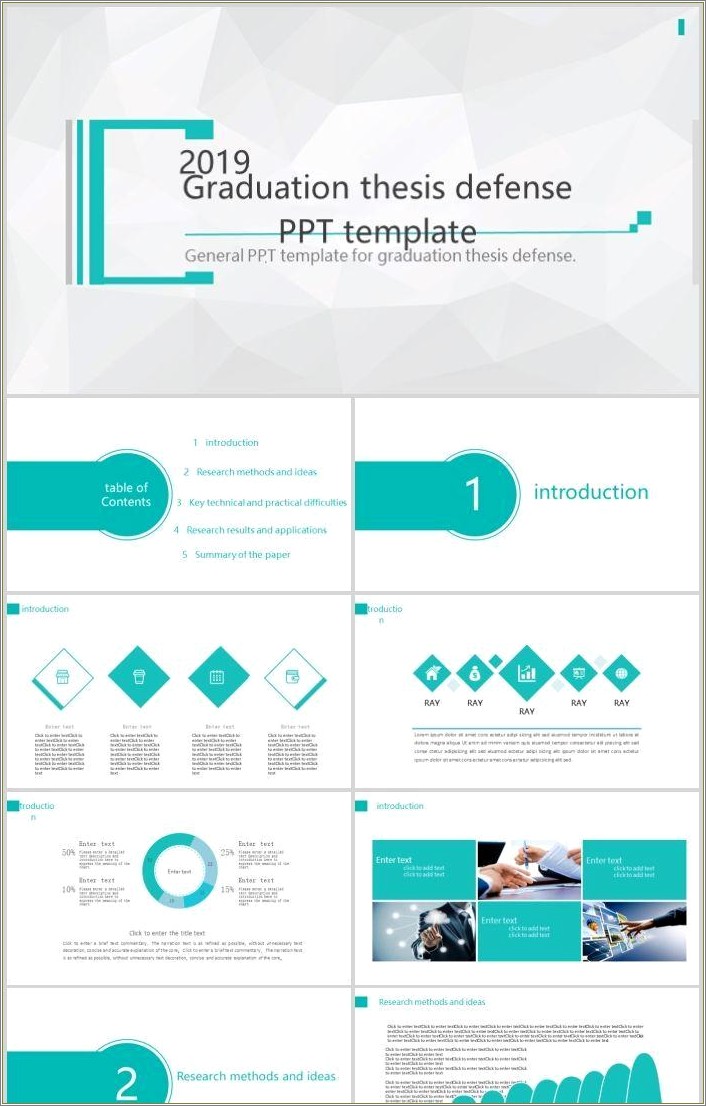 Master Thesis Defense Presentation Template Free Ppt