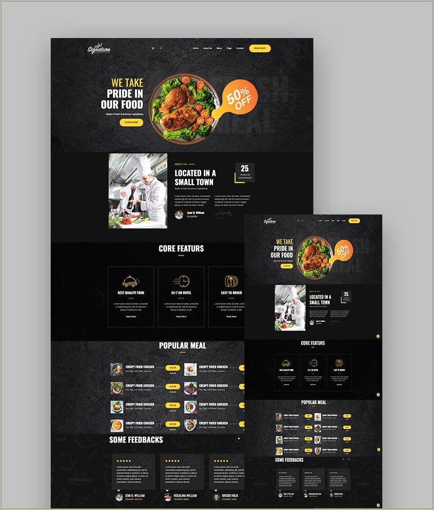 Material Responsive Restaurant Cafe Html Template Free Download