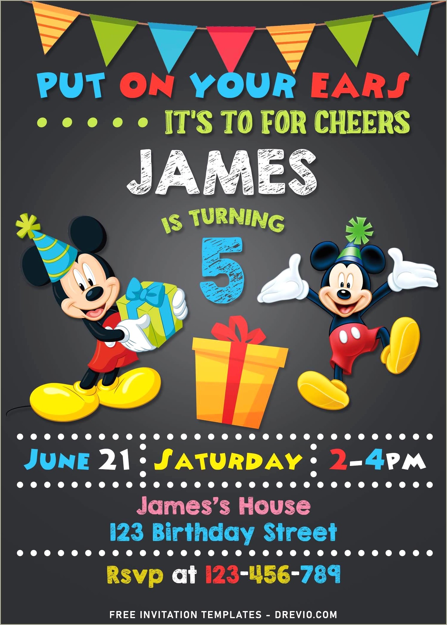 Mickey Mouse Baby Shower Invitation Template Free