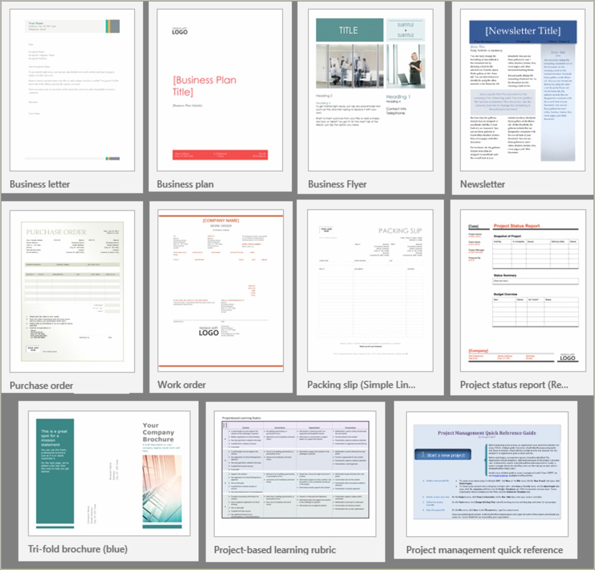 Microsoft Office Word 2007 Templates Free Download