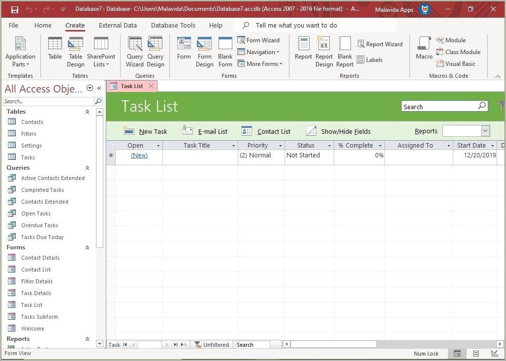 Ms Access 2007 Database Templates Free Download