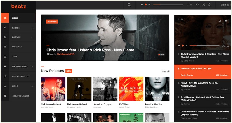 Musik Music Web Application Template Free Download