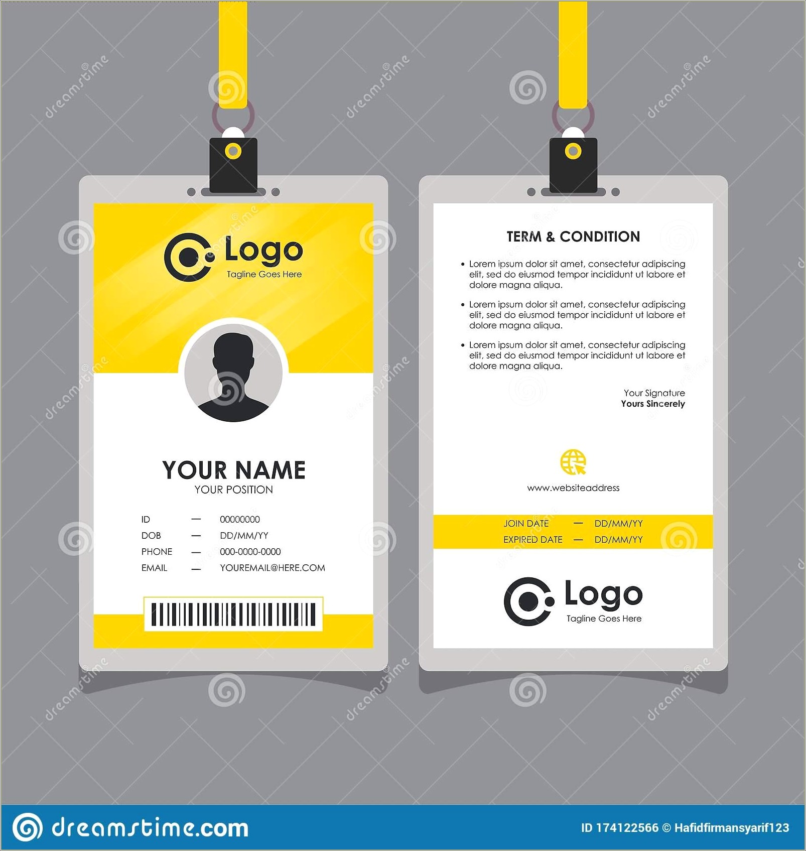 Office Id Card Template Word Free Download