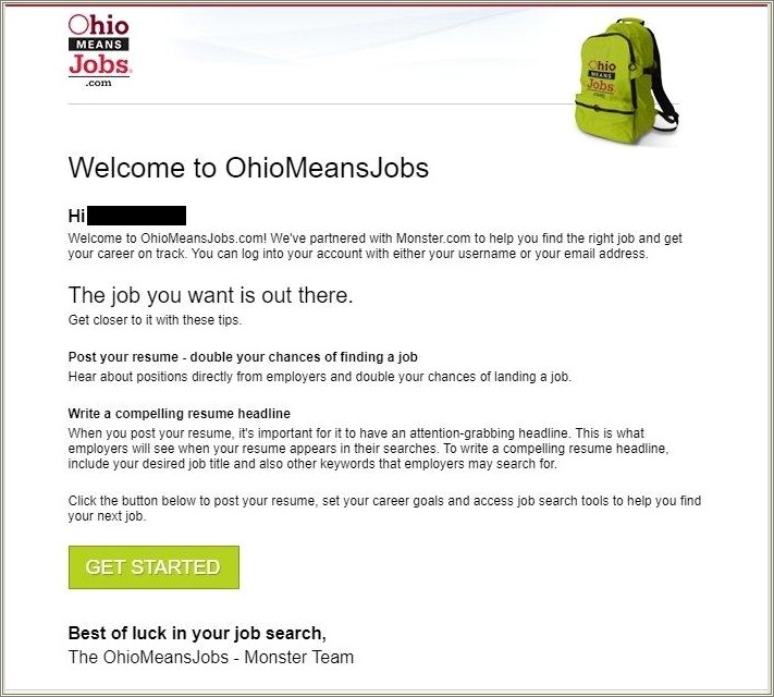 Ohio Means Jobs Resume Rating
