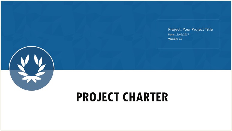 One Page Project Charter Template Ppt Free Download