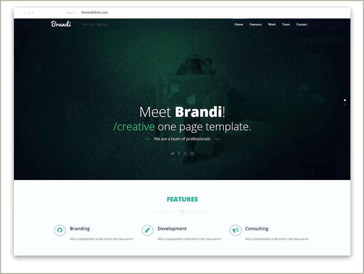 One Page Responsive Html5 Template Free Download