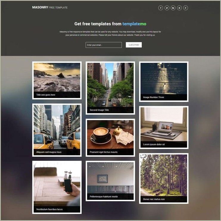 Photo Gallery Html Css Template Free Download