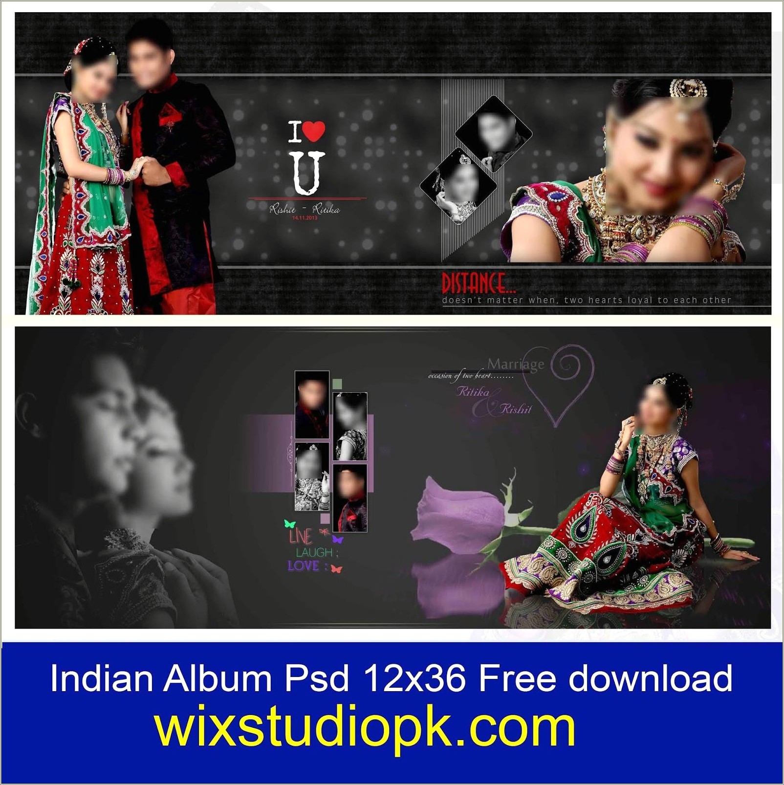 Photoshop Wedding Album Templates Psd Free Download
