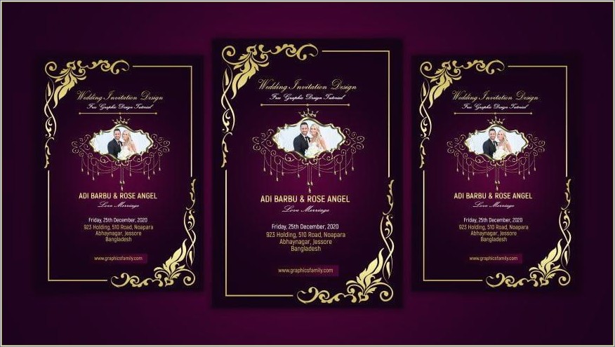 Photoshop Wedding Invitation Templates Psd Free Download