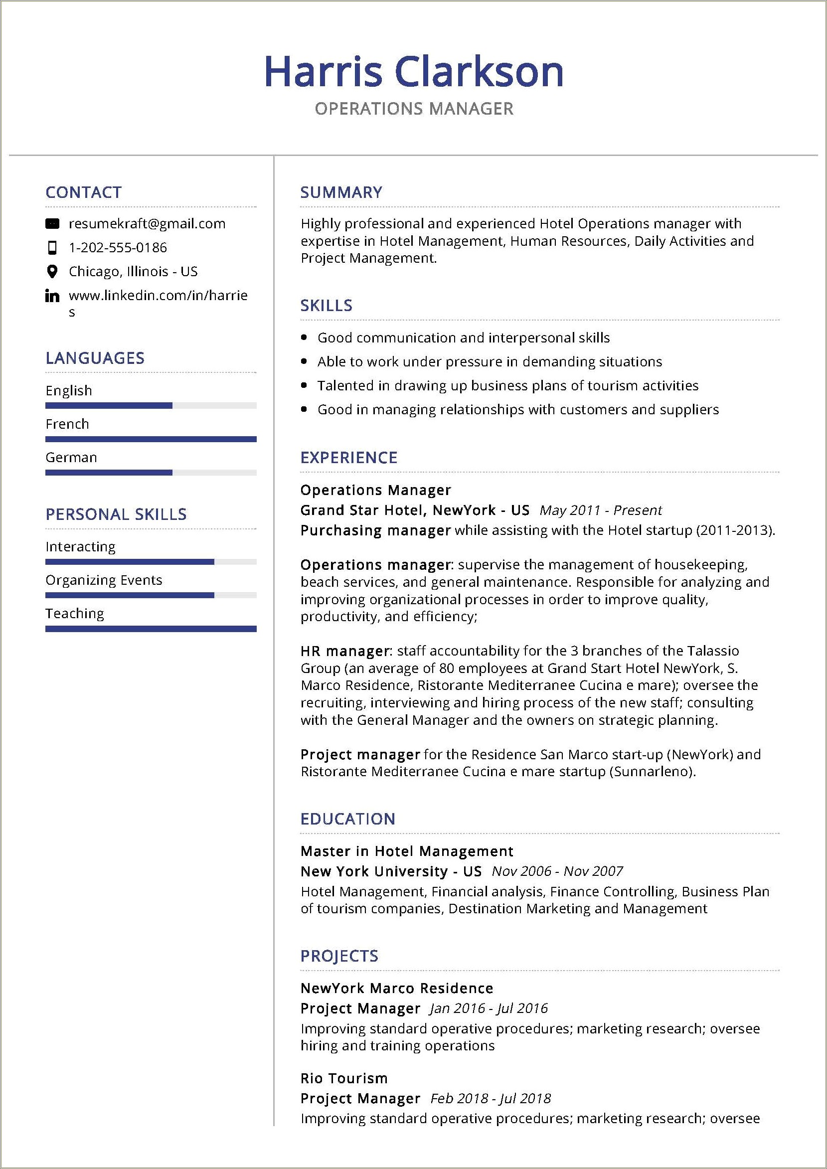 Plant Manager Resume Examples 2016