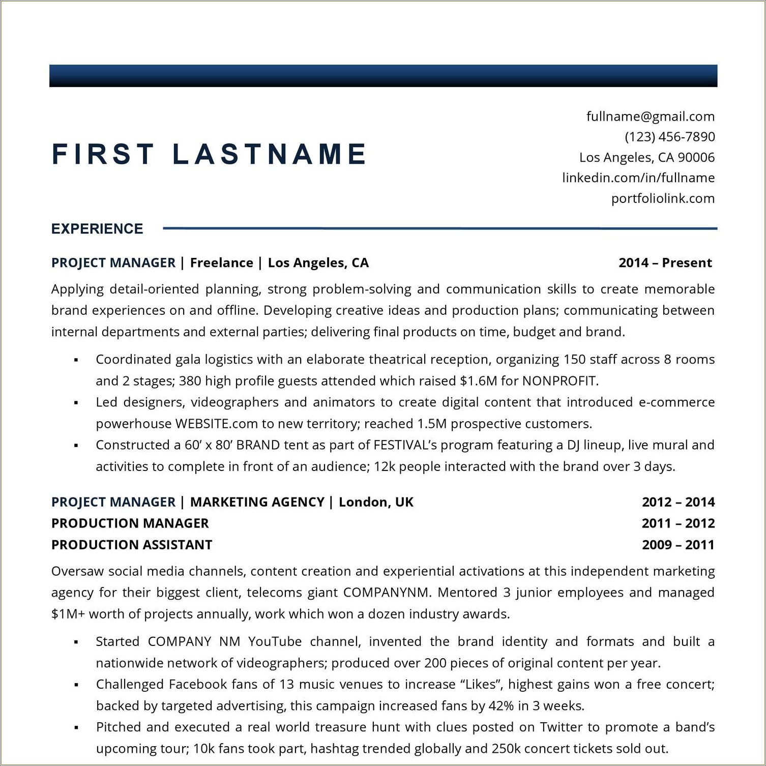 Production Planning Manager Resume Pdf
