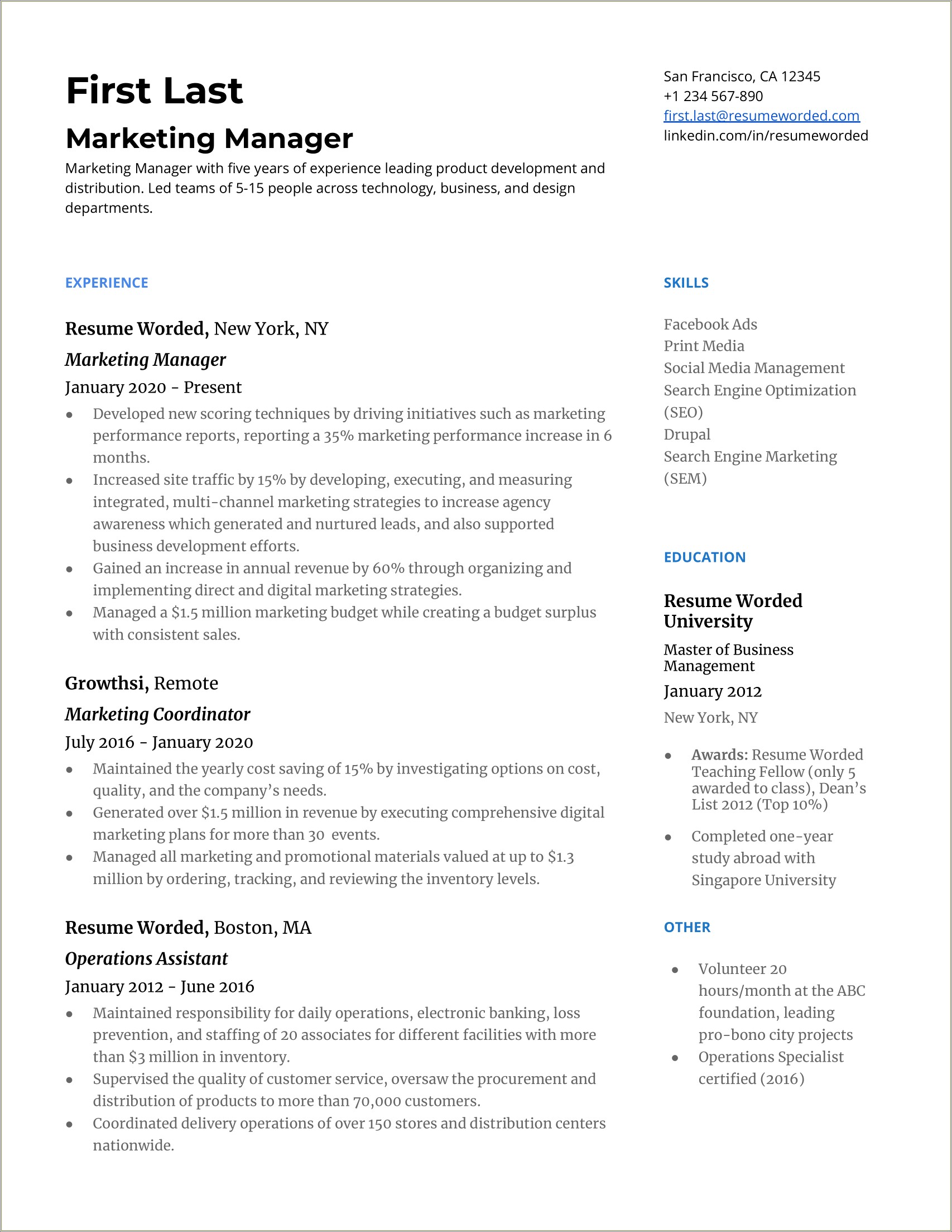 Property Manager Resume Example Staffing