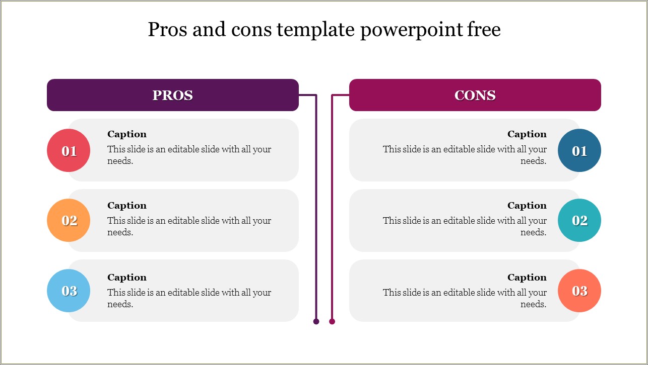 Pros And Cons Presentation Template Free Download