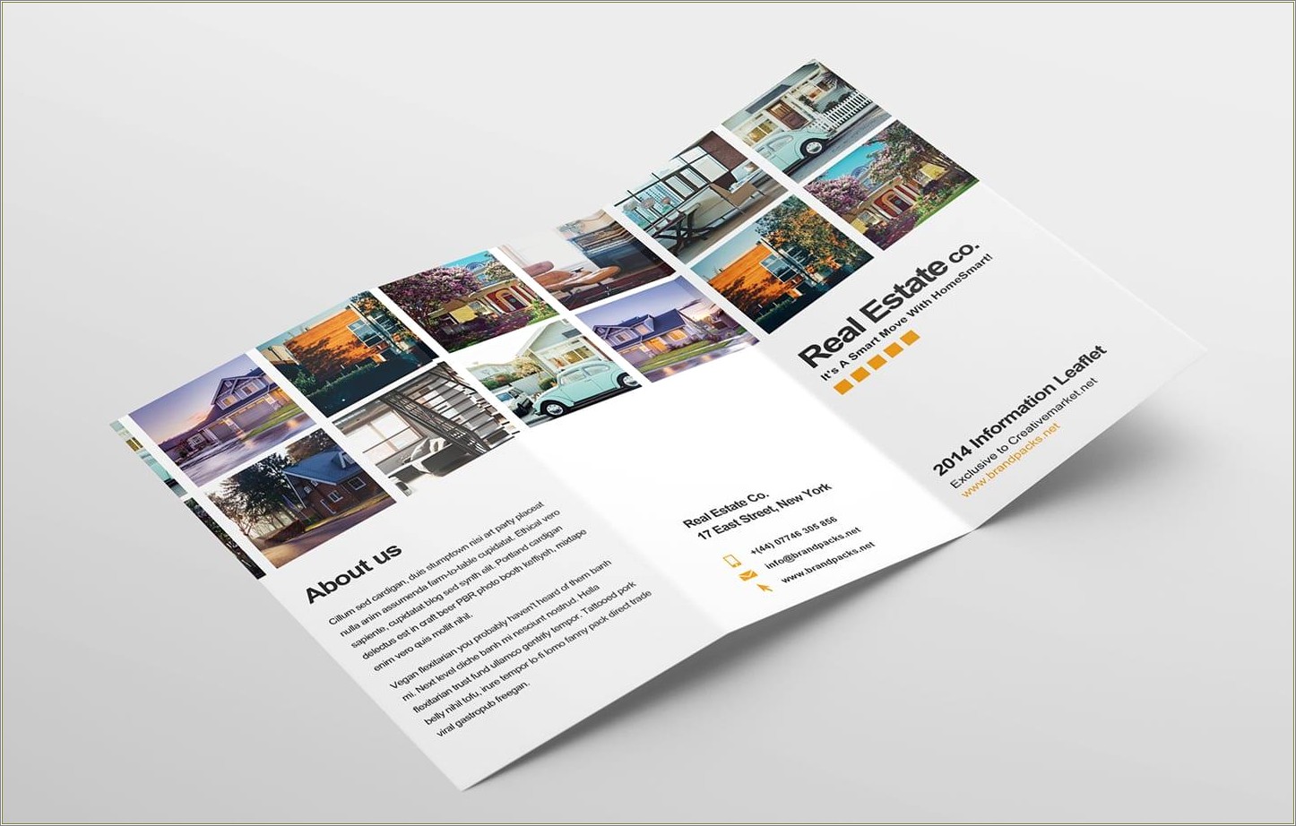 Real Estate Tri Fold Brochure Template Free