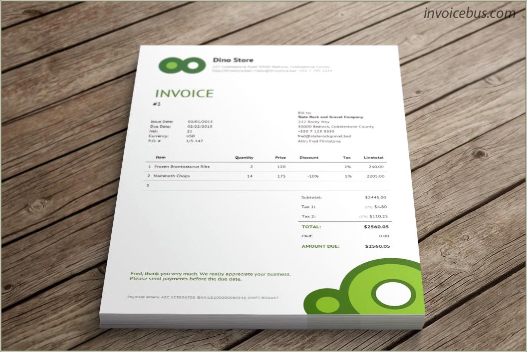 Responsive Invoice Email Template Html Code Free Download