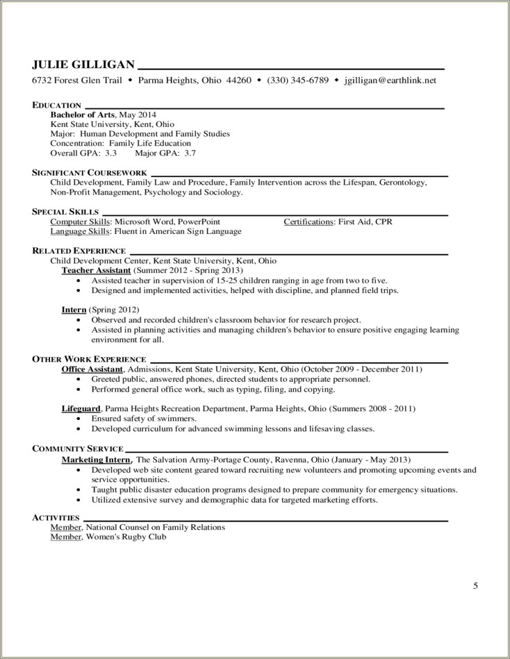 Resume And Salary Requirements Example