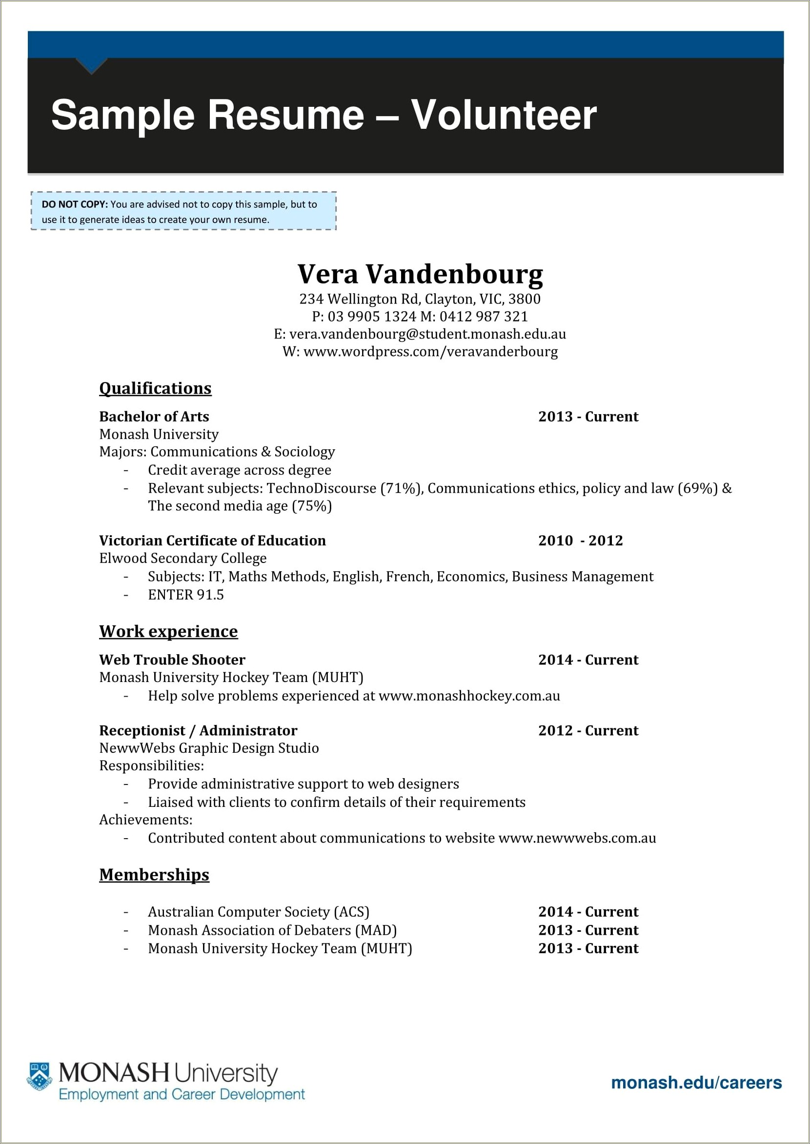 Resume Example For Msw Program