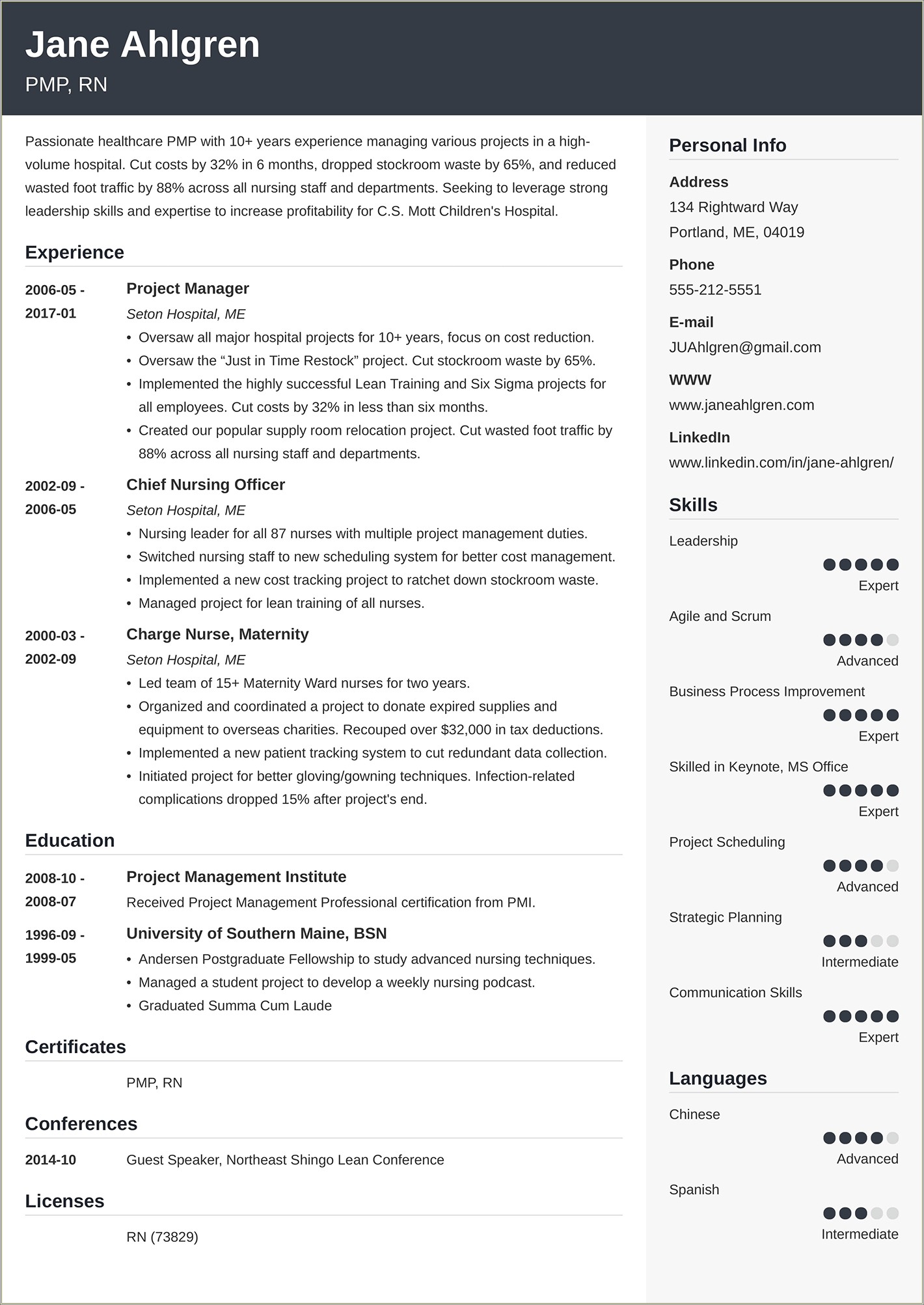 Resume Examples For Any Position