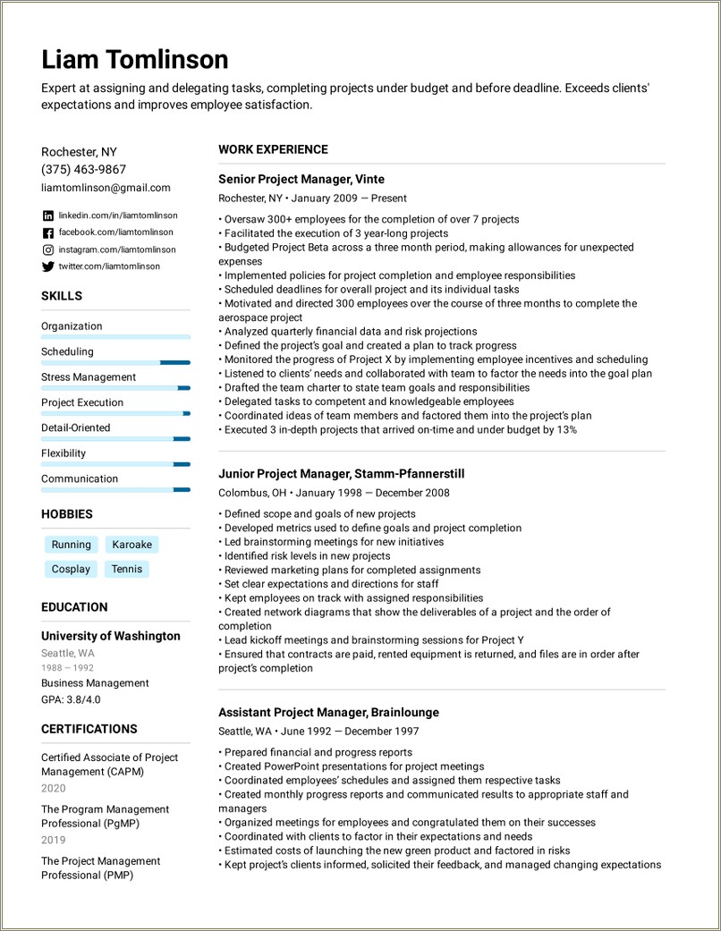 Resume Examples Of Being Flexibility