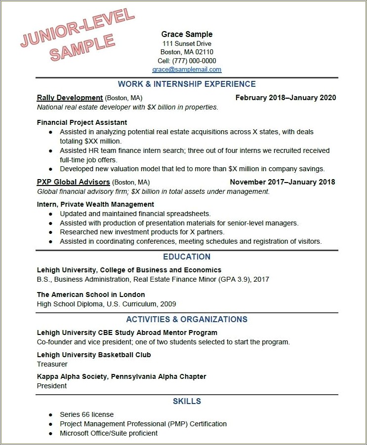 Resume Examples Skills And Attributes