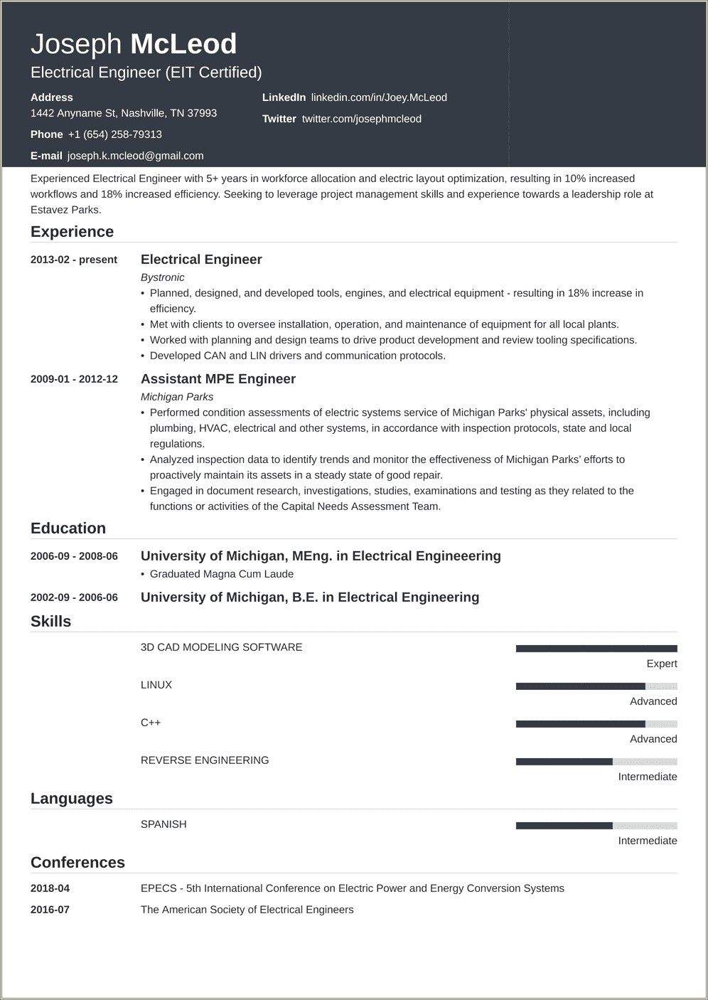 Resume Headline For Electrical Manager