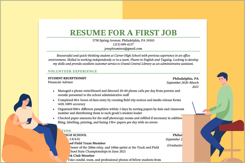 Resume Objective For Highschool Graduate
