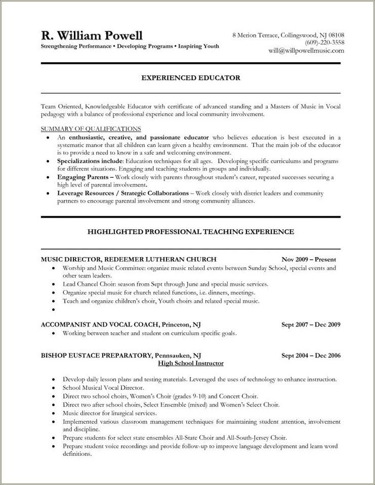 Resume Objective Special Education Teacher
