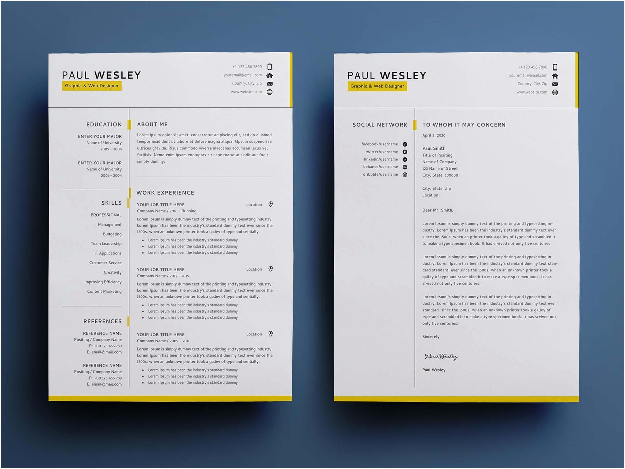 Resume Psd Format Free Download