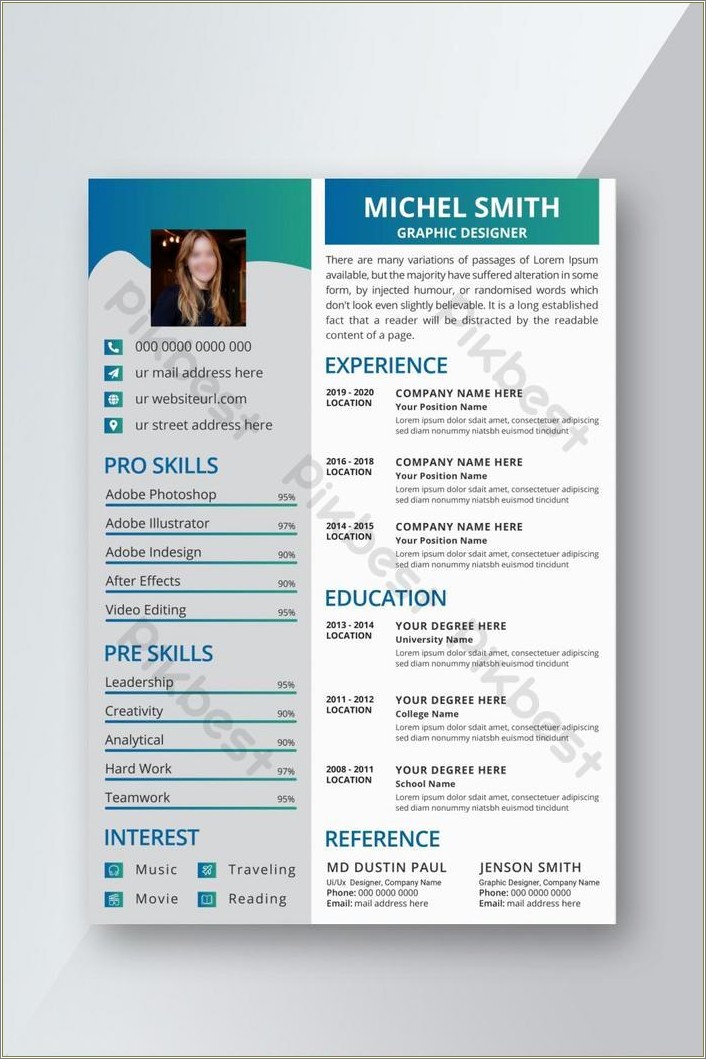 Resume Template Download Free Pages
