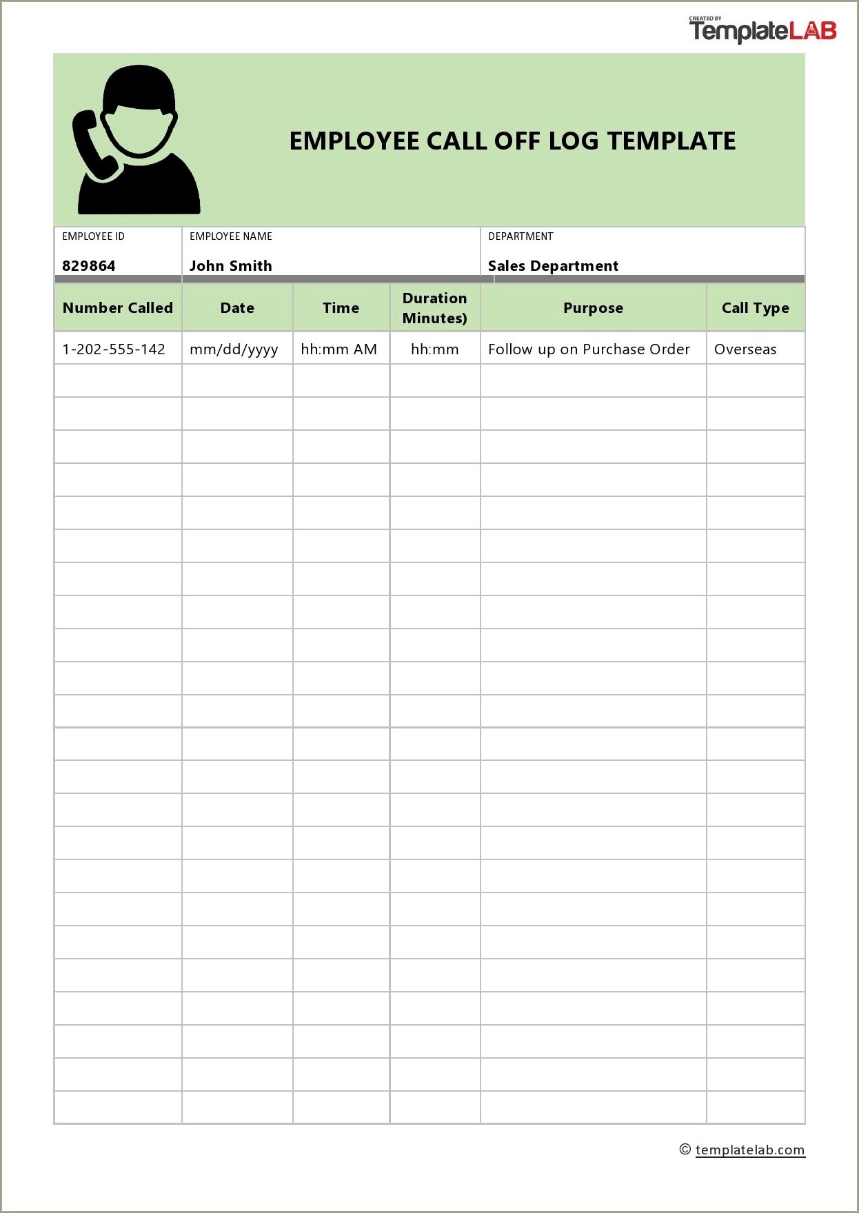 Sales Call Report Template For Excel Free