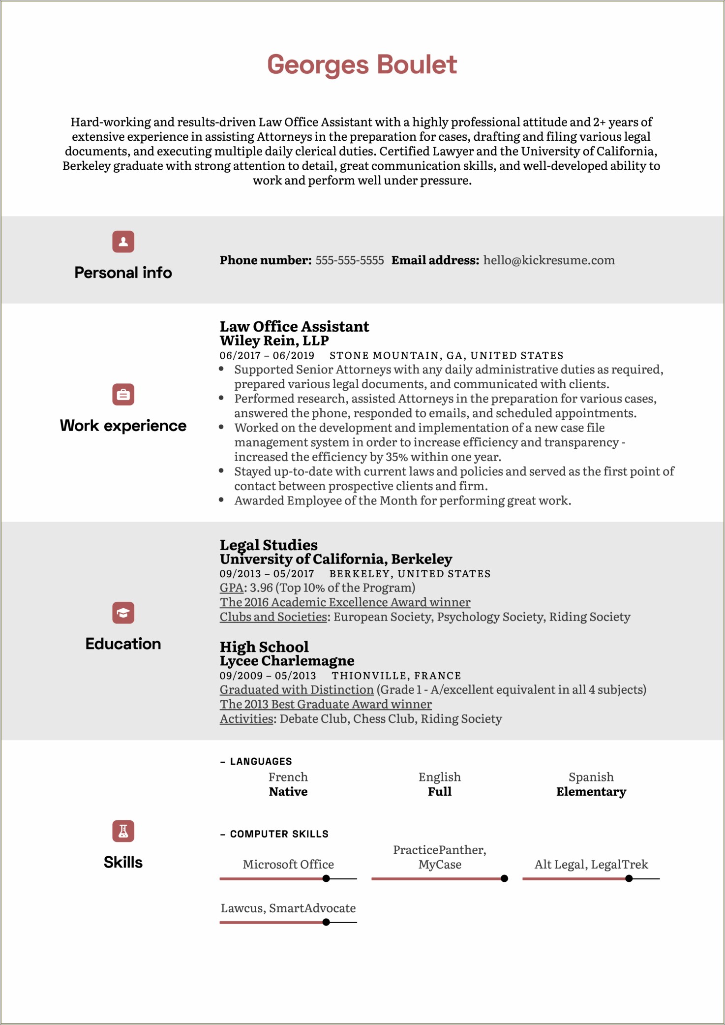 Sample Administrative Assistant Resume 2
