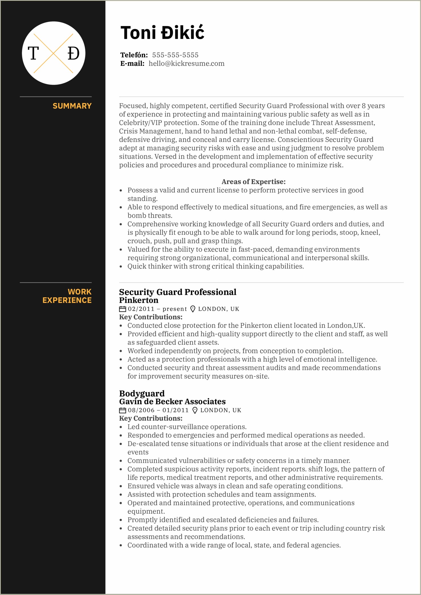 Sample Security Officer Resume Objectives