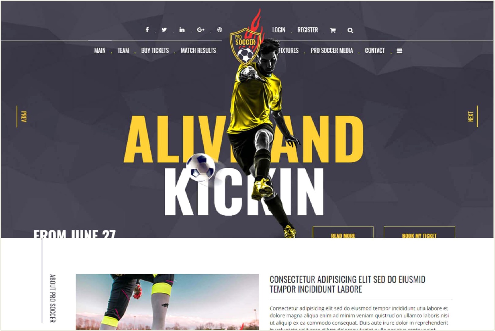 Soccer Club Sports Club Html Template Free Download