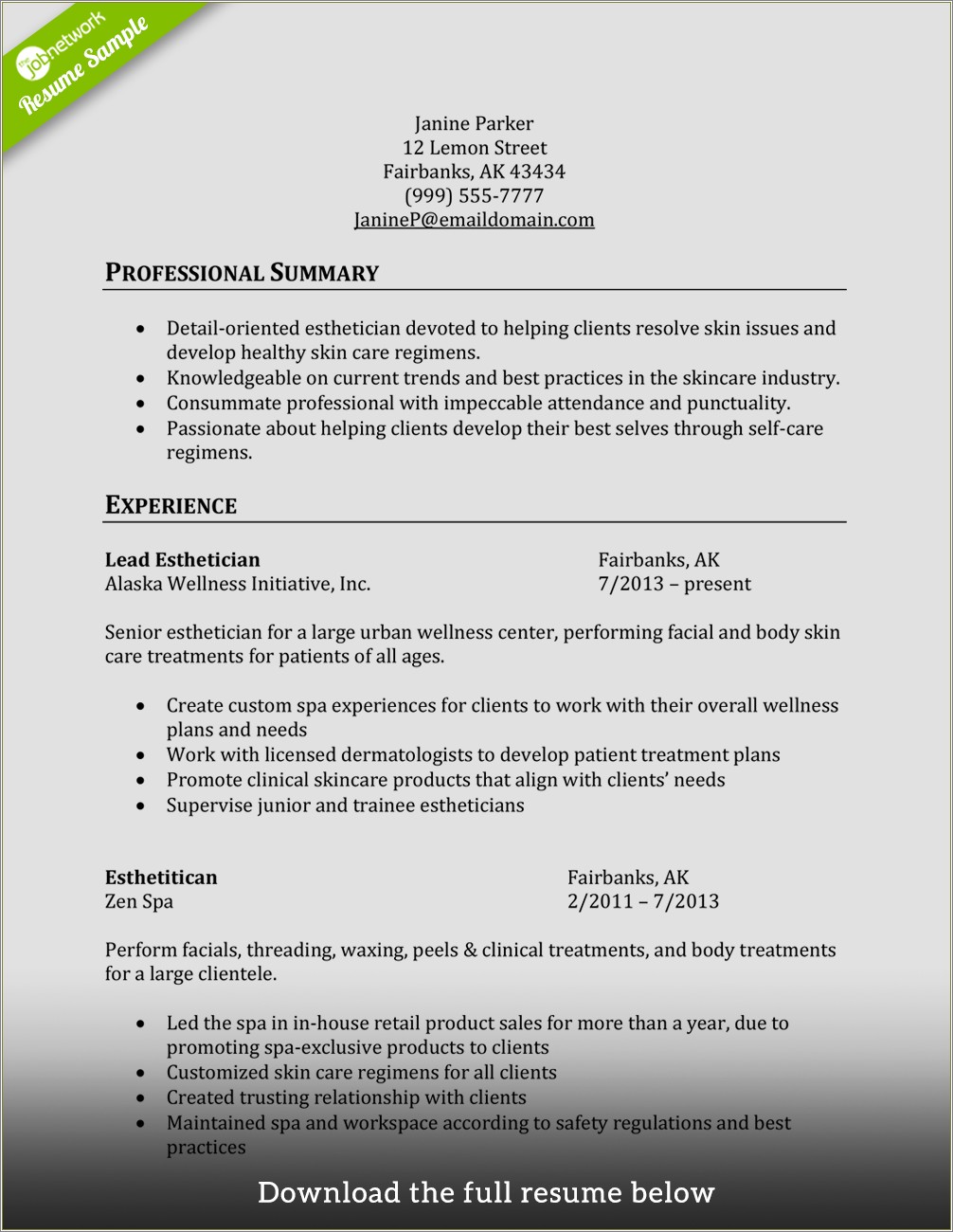 Student Hair Stylist Resume Examples