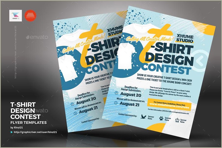 T Shirt Design Contest Flyer Template Free