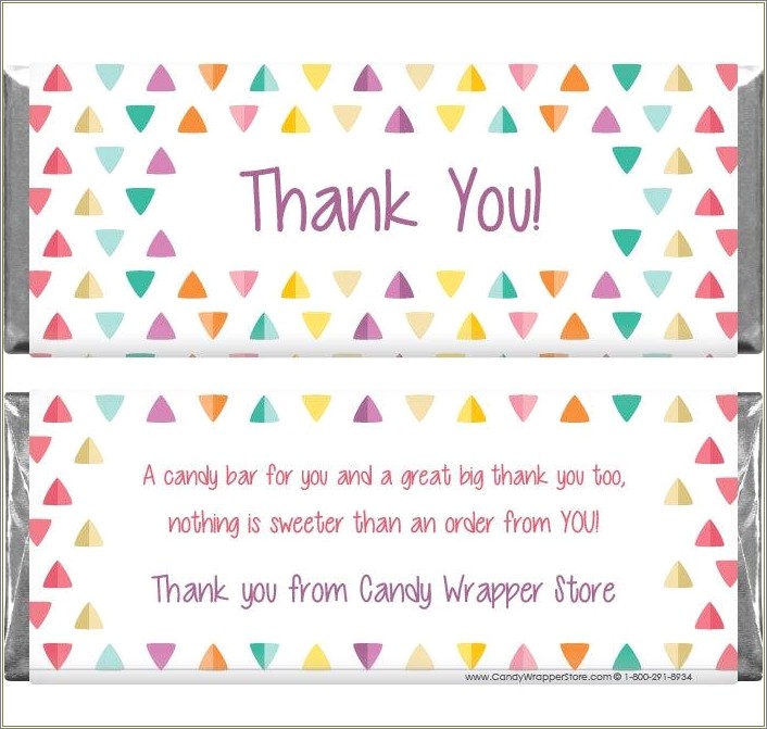 Thank You Candy Bar Wrapper Template Free
