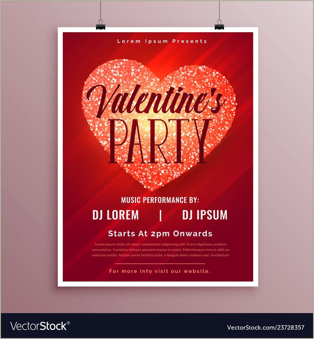 Valentine's Day Event Flyer Template Free
