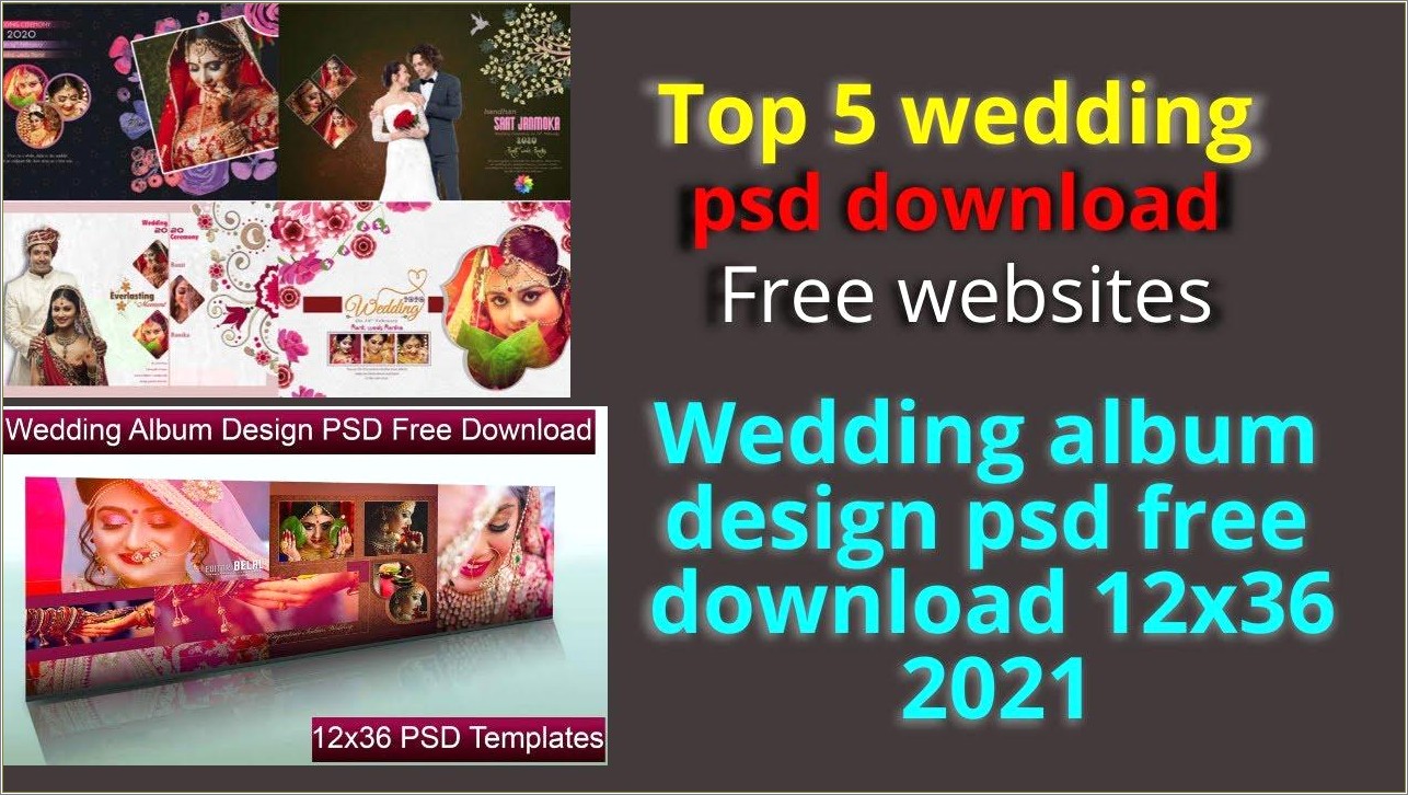 Wedding Album Design Templates Psd Free Download 12x36