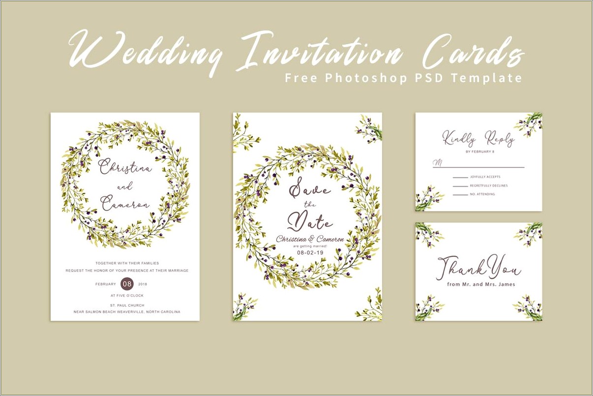 Wedding Invitation Card Design Template Free Download Psd