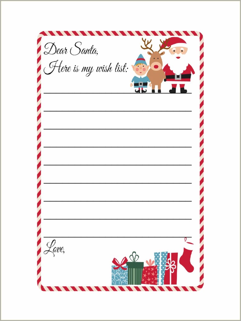 Wish List Template Free Christmas Lists Printable