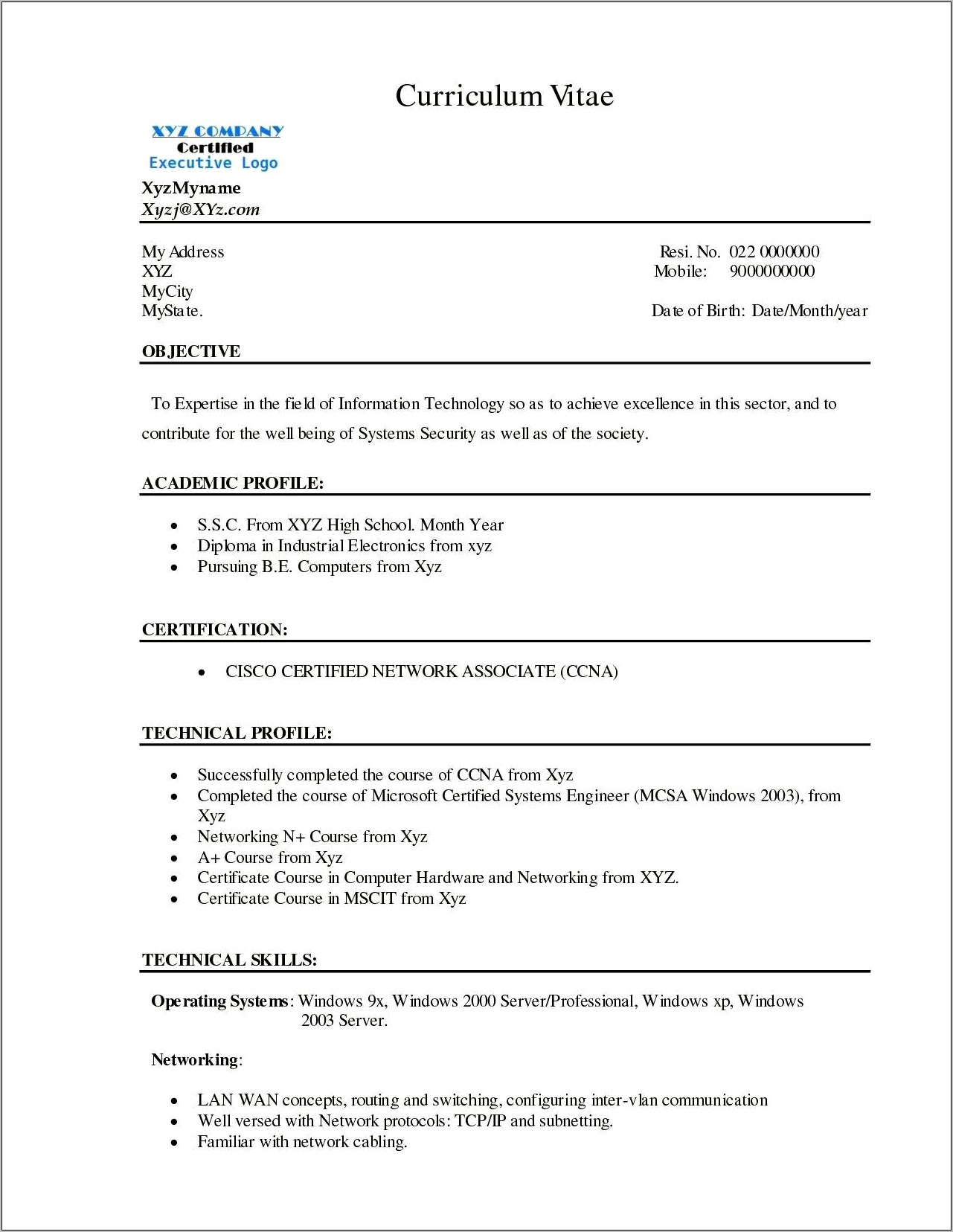 Aba Therapist Job Description Resume