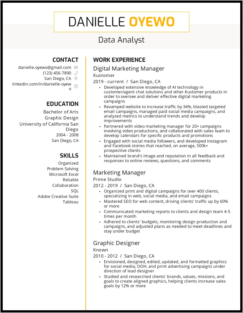 Academic Goal Examples For Resume