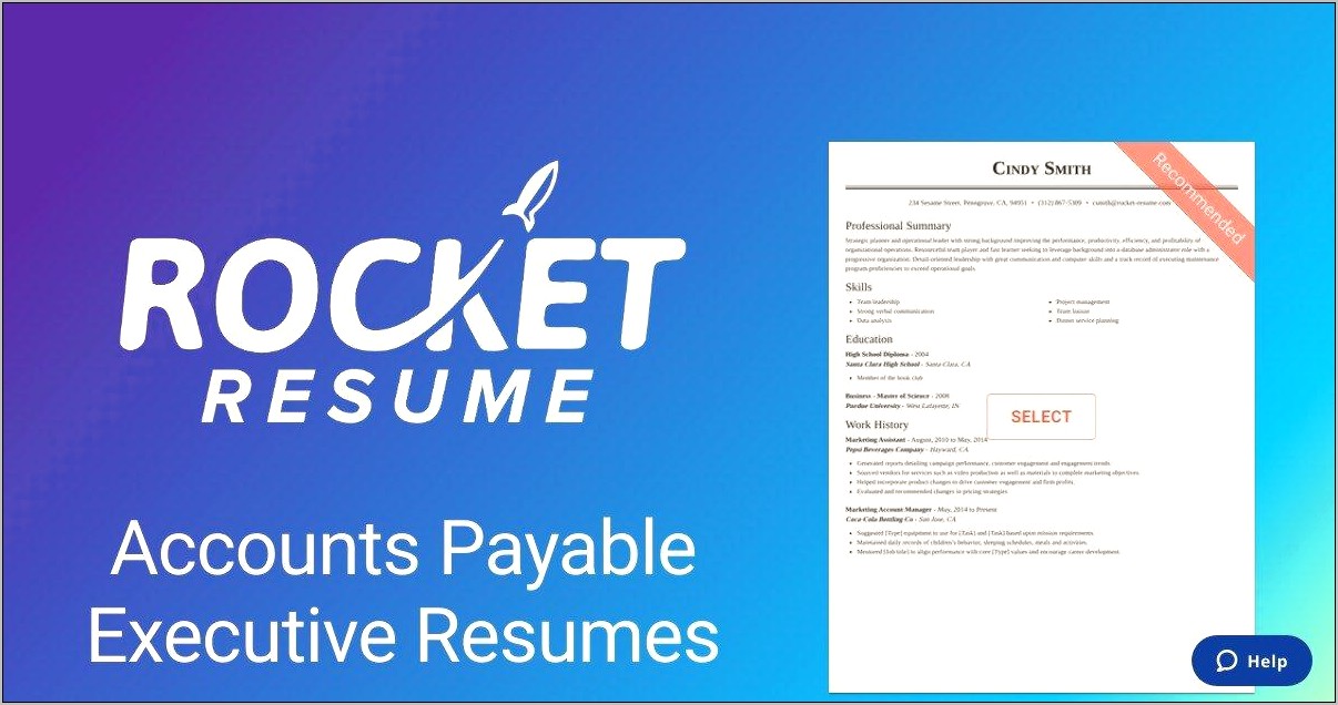 Accounts Payable Resume Summary Examples