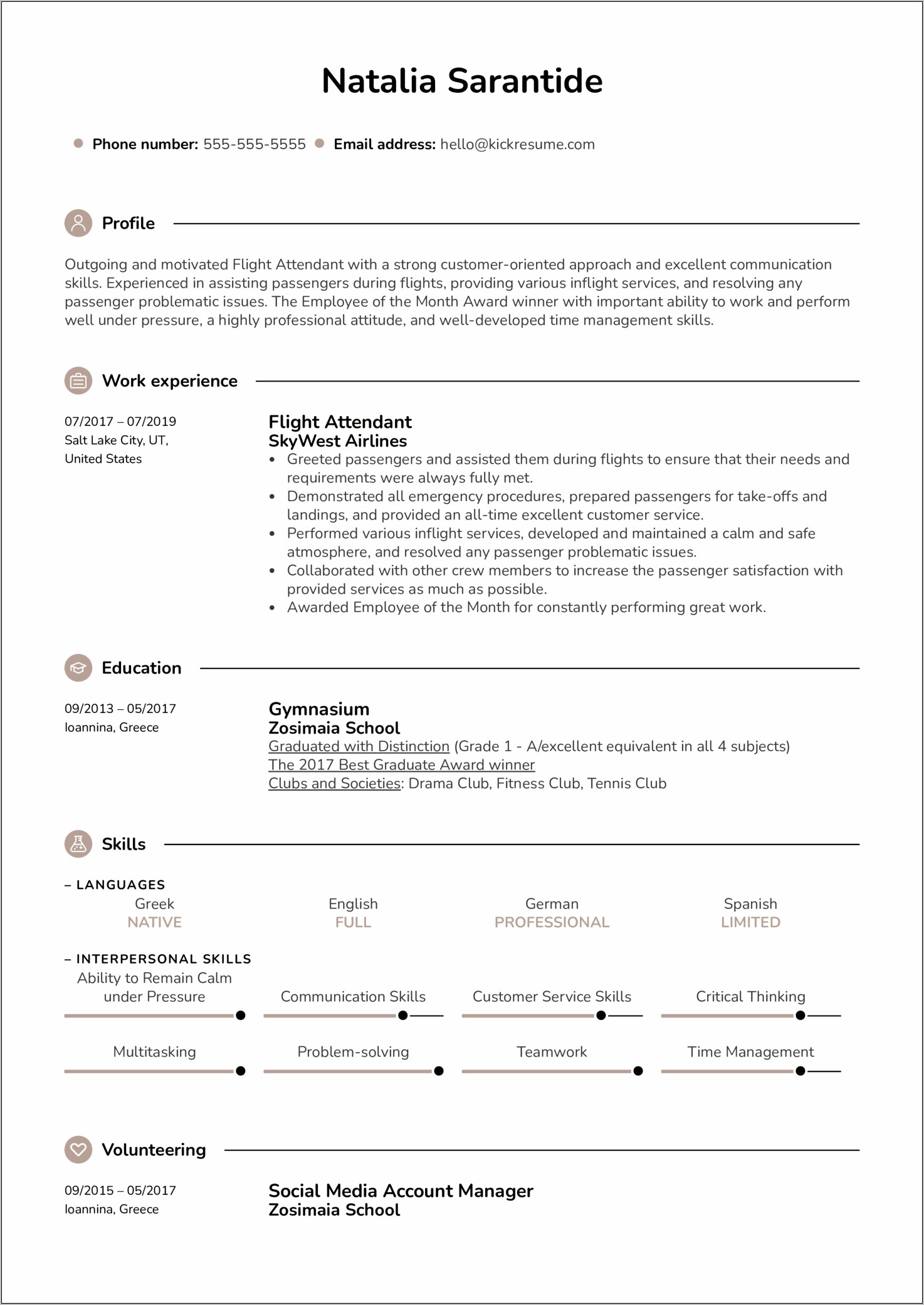 Airline Customer Service Manager Resume