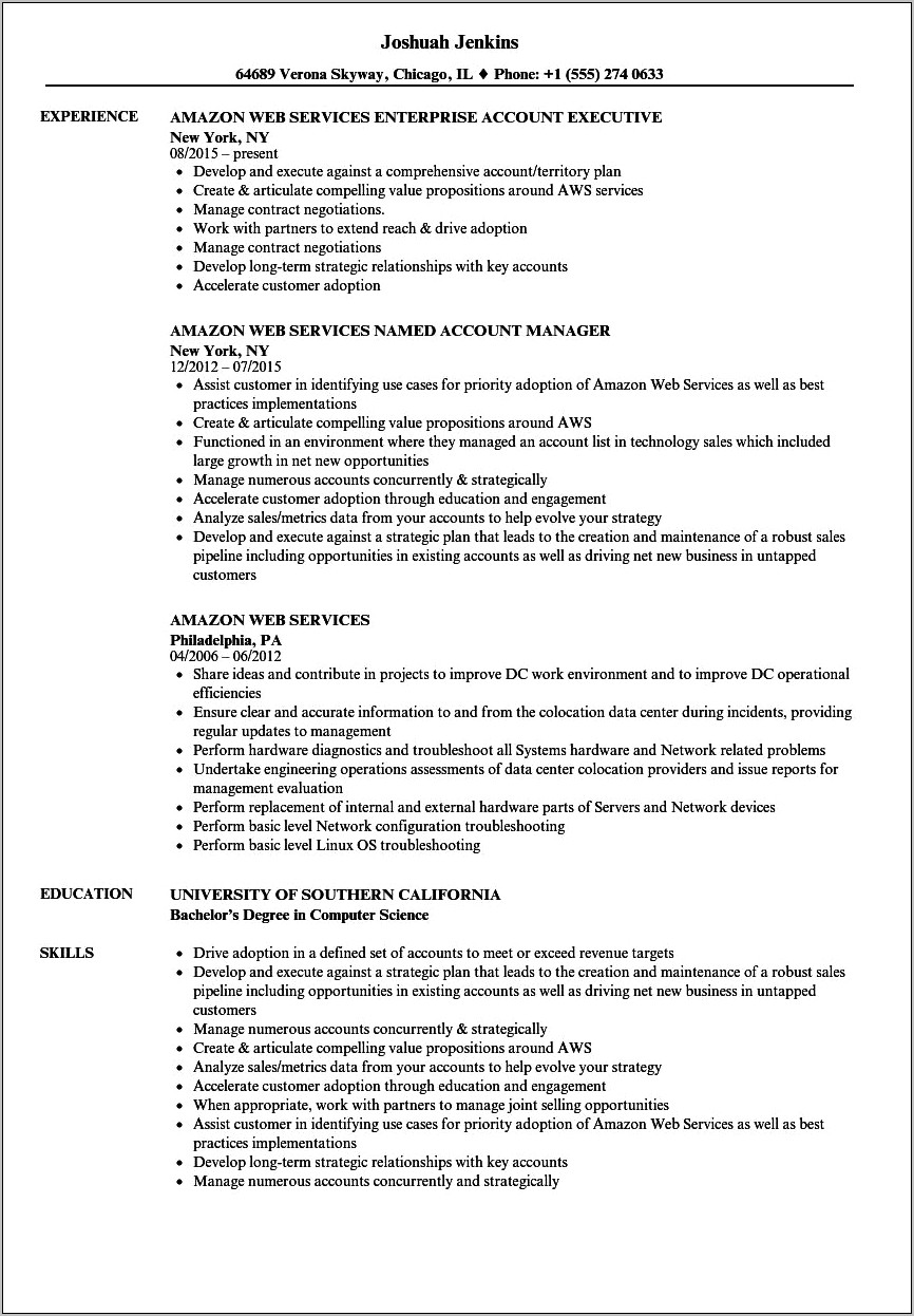 Aws With Informtica Sample Resume