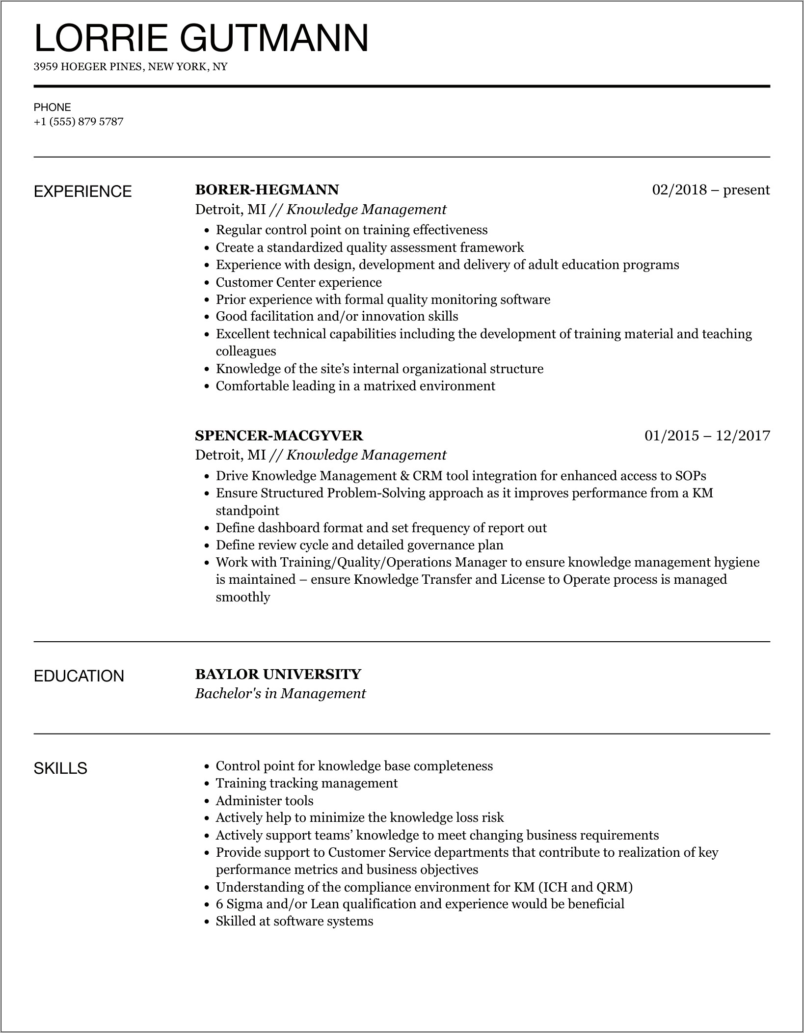 Call Center Resume Example Objective