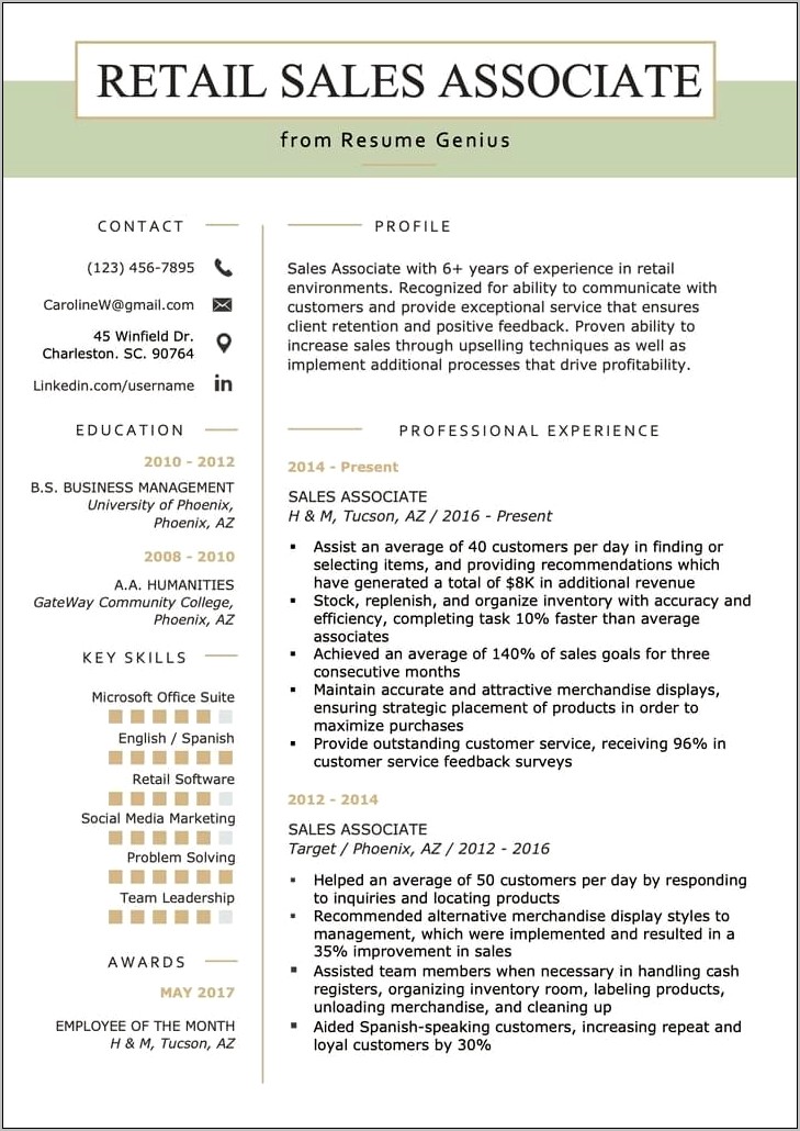 Call Center Resume Summary Examples