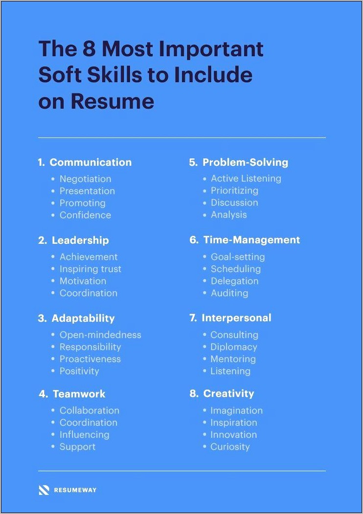 Career Skills Examples For Resumes