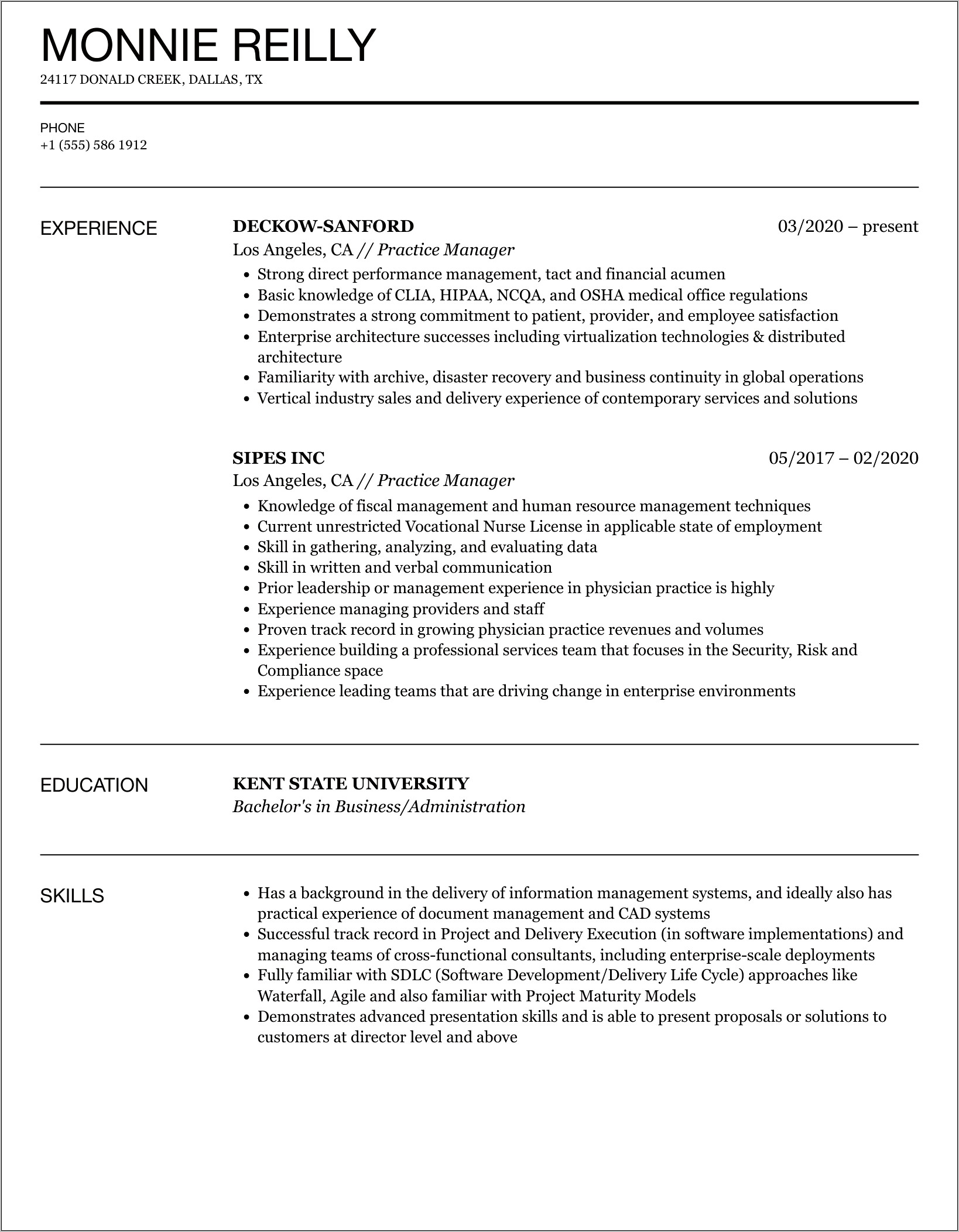 Caribbean Medical Student Resume Example